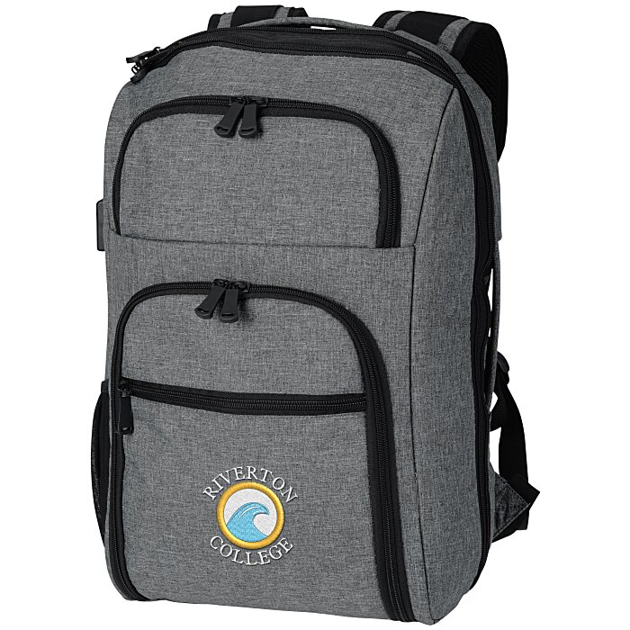 Custom RFID Laptop Backpack - Embroidered