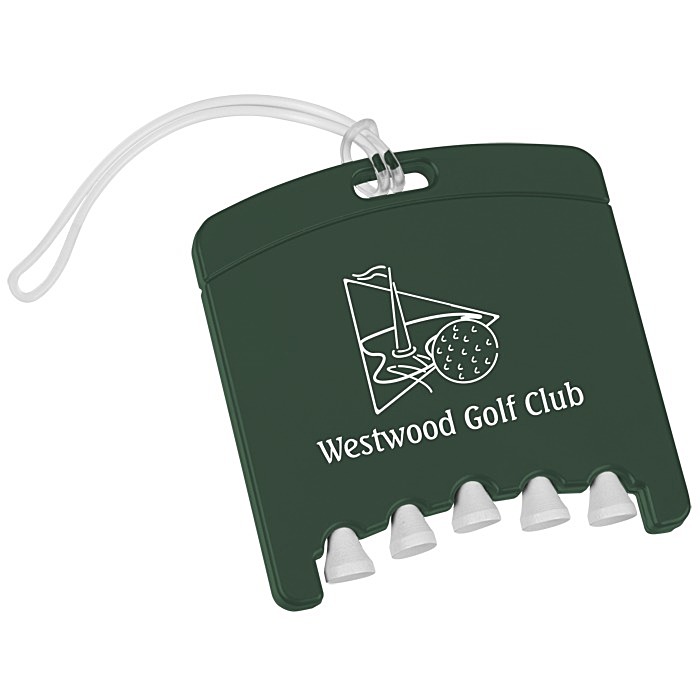 Custom Golf Bag Tag with Tees