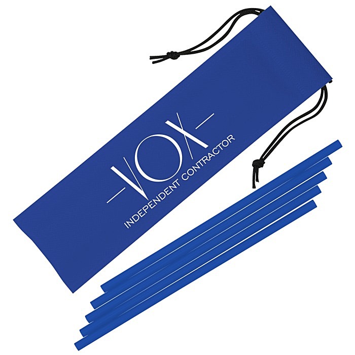 Custom On the Go Straw Set - 5 Pack