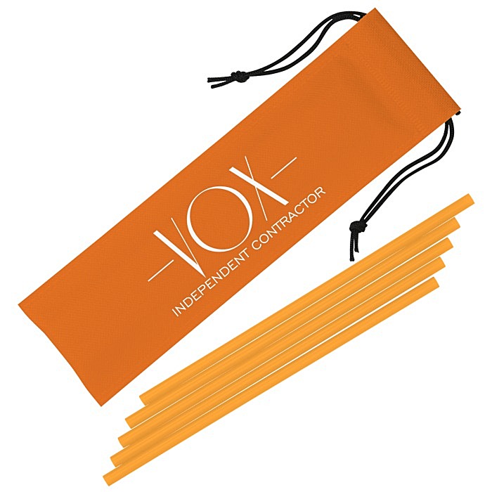 Custom On the Go Straw Set - 5 Pack