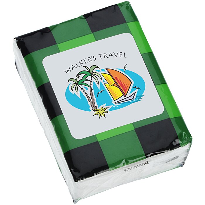 Custom Small Tissue Packet - Plaid