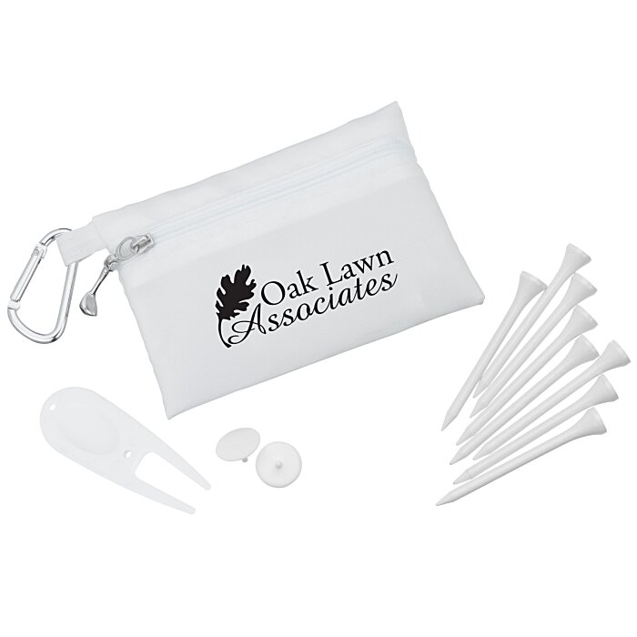 Custom Zipper Pack Golf Tee Kit