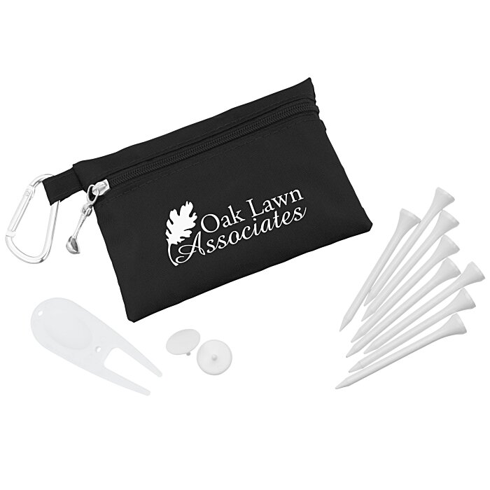 Custom Zipper Pack Golf Tee Kit