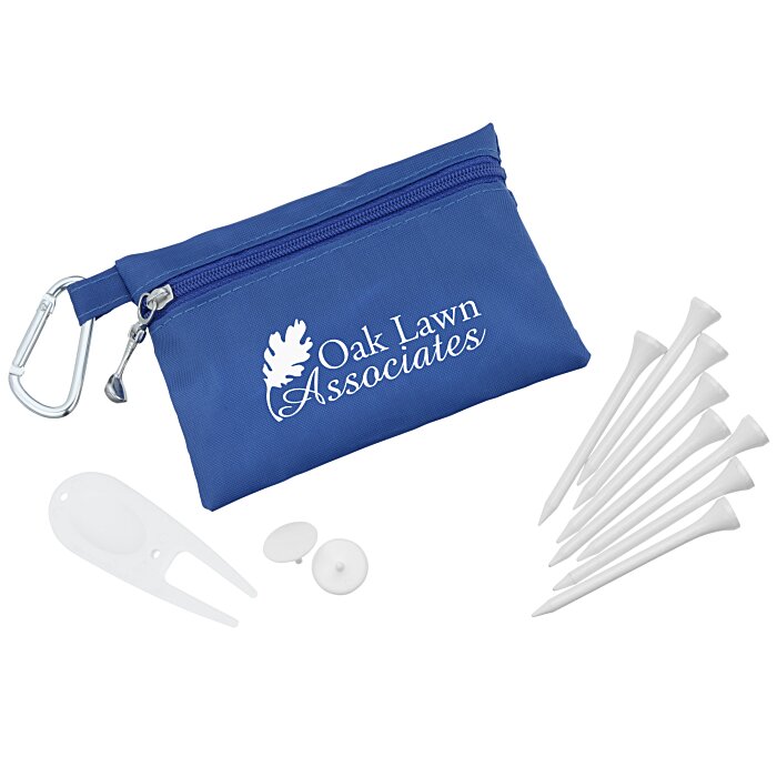 Custom Zipper Pack Golf Tee Kit