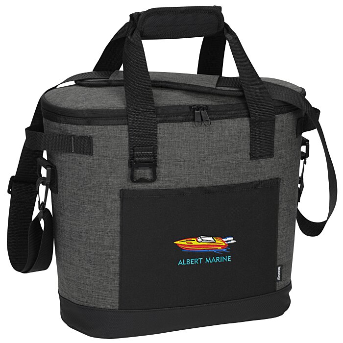 Custom Koozie® Heathered 20-Can Tub Cooler Tote - Embroidered