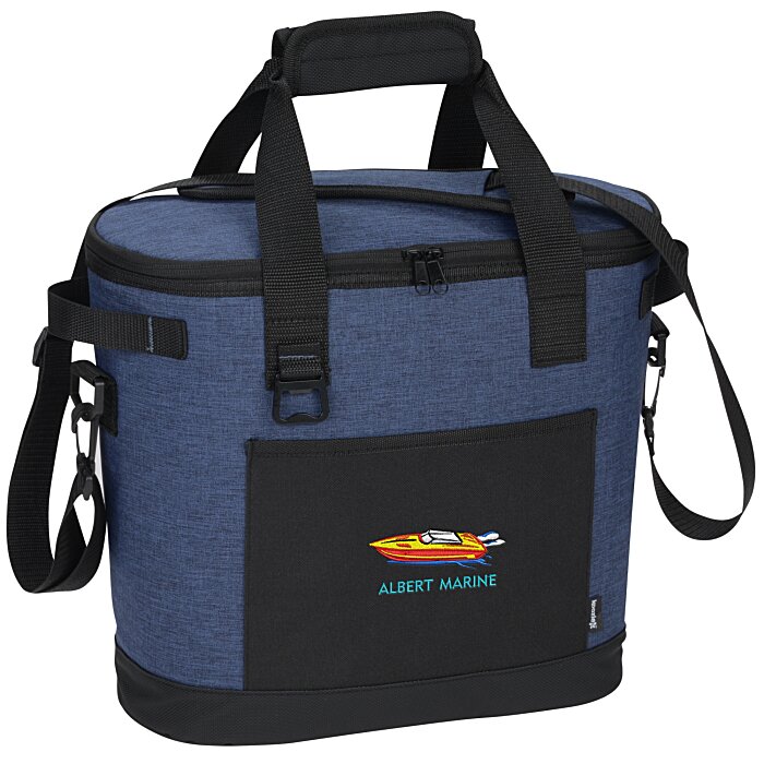 Custom Koozie® Heathered 20-Can Tub Cooler Tote - Embroidered