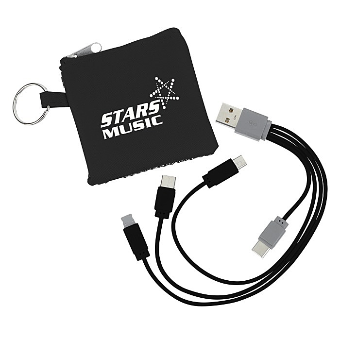 Custom Sporty Charging Cable USB-C Pouch
