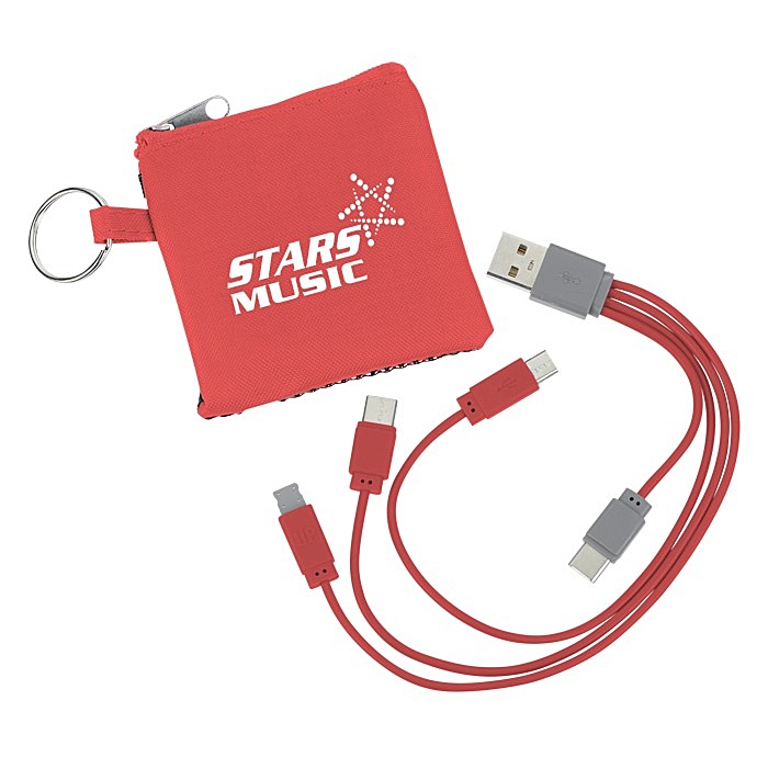 Custom Sporty Charging Cable USB-C Pouch