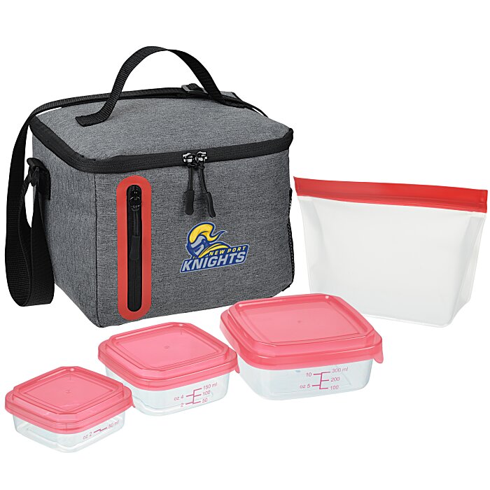 Custom Oval Portion Control & Food Bag Lunch Set