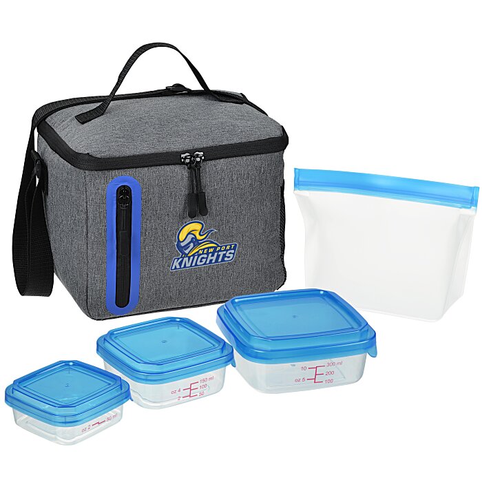 Custom Oval Portion Control & Food Bag Lunch Set