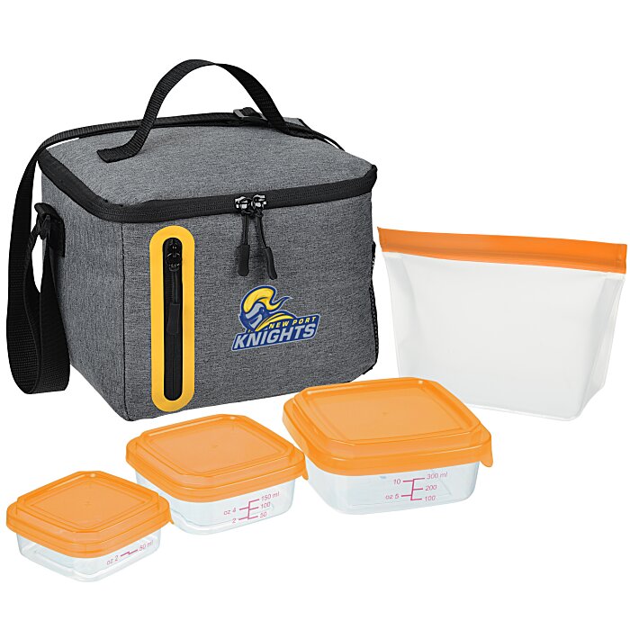Custom Oval Portion Control & Food Bag Lunch Set