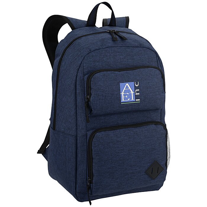 Custom Graphite Deluxe Laptop Backpack - Embroidered