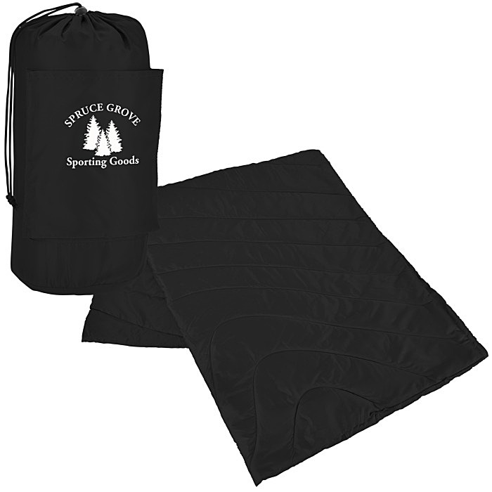 Custom Wave Outdoor Blanket with Carrying Pouch