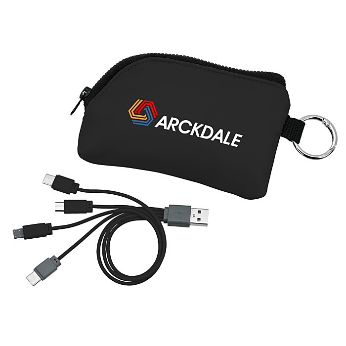 Custom Solstice Zip Around Charging Cable Pouch