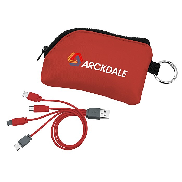 Custom Solstice Zip Around Charging Cable Pouch