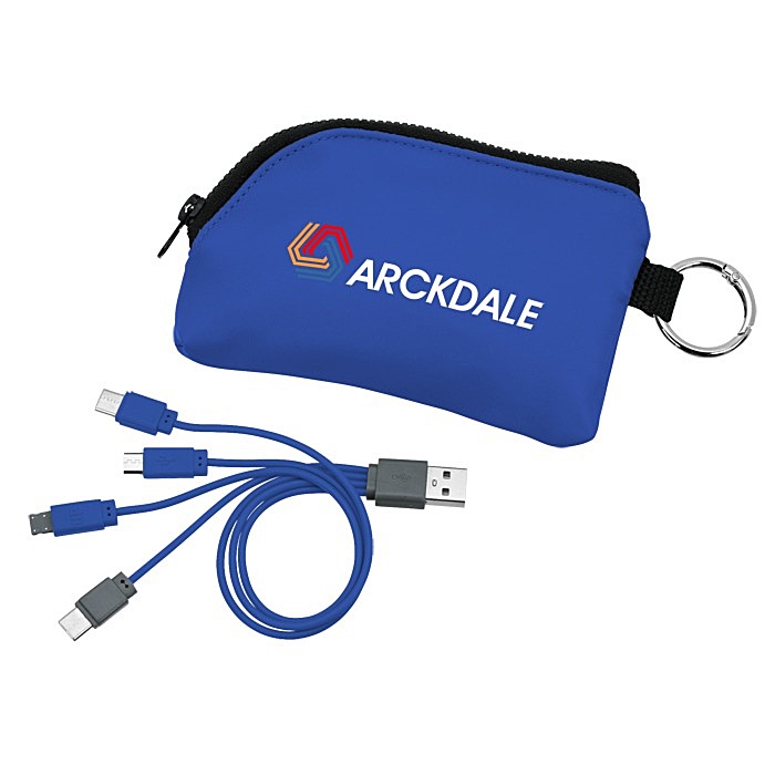 Custom Solstice Zip Around Charging Cable Pouch