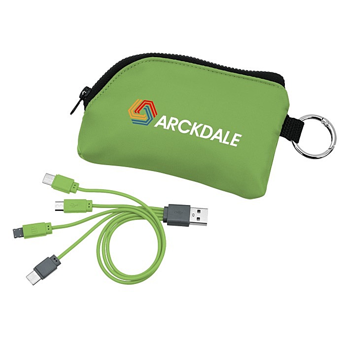 Custom Solstice Zip Around Charging Cable Pouch