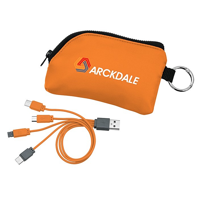 Custom Solstice Zip Around Charging Cable Pouch