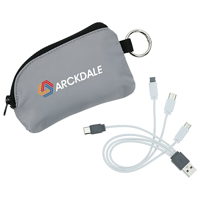 Custom Solstice Zip Around Charging Cable Pouch