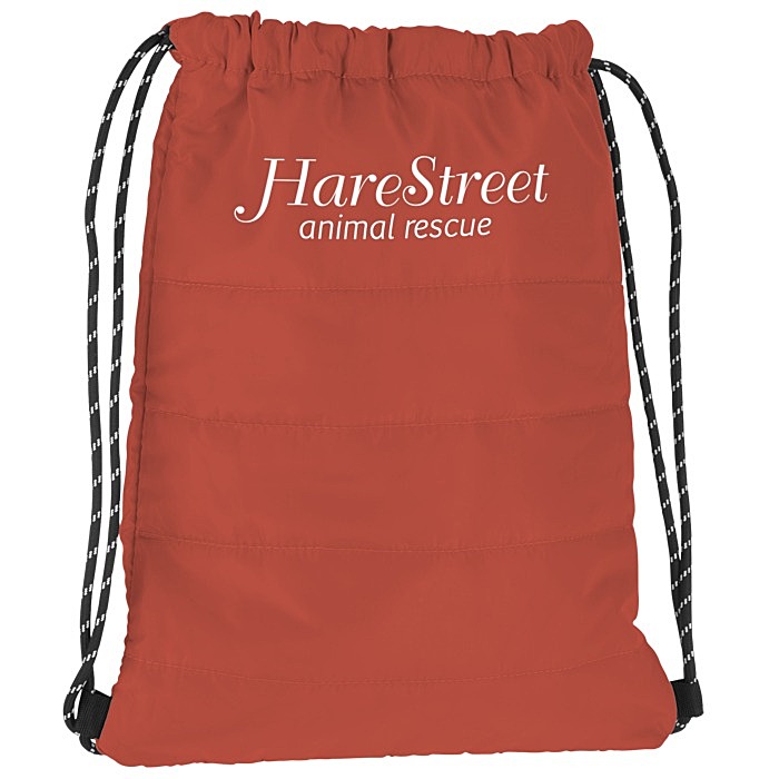 Custom Puffy Quilted Drawstring Bag - Closeout