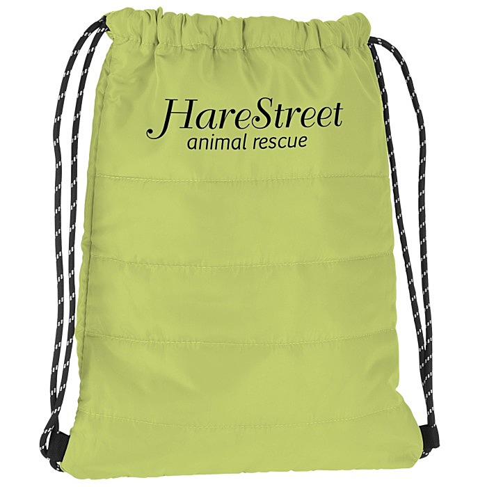 Custom Puffy Quilted Drawstring Bag - Closeout