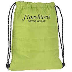 Custom Puffy Quilted Drawstring Bag - Closeout