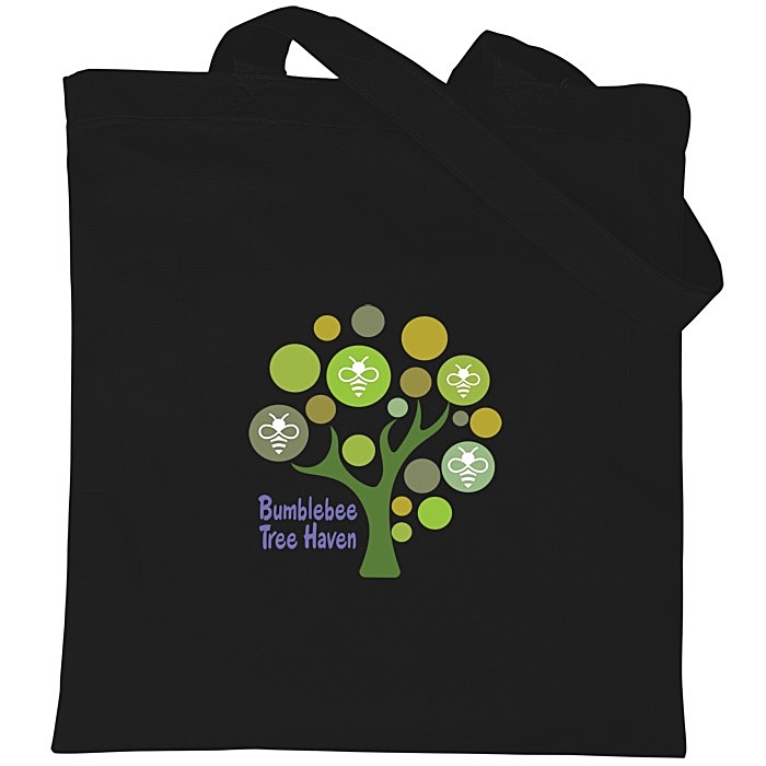 Custom Cotton Sheeting Tote - 15 inches x 15 inches - Full Colour