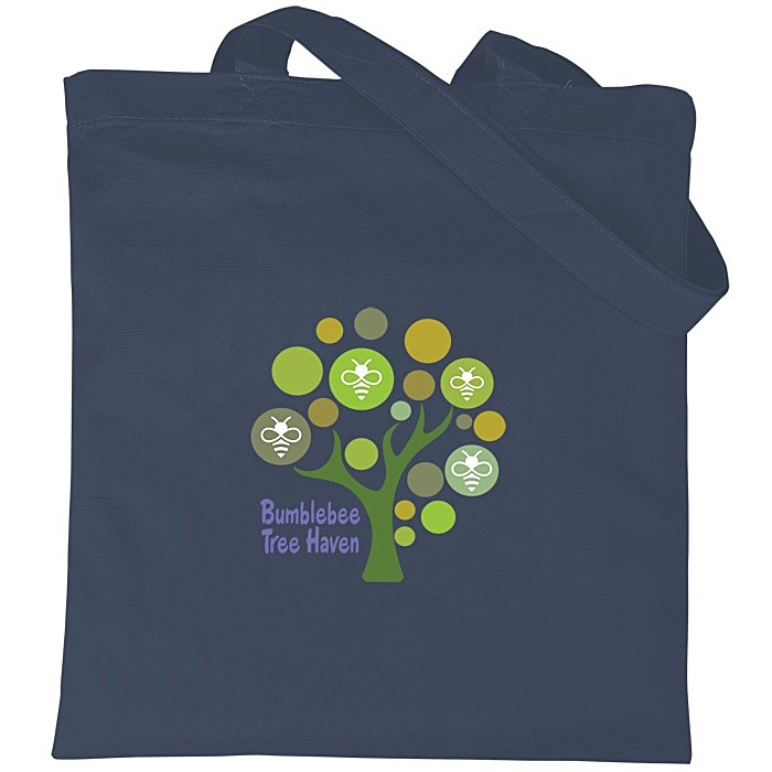 Custom Cotton Sheeting Tote - 15 inches x 15 inches - Full Colour