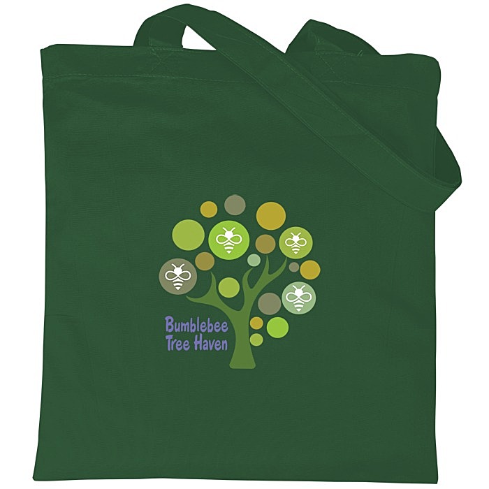 Custom Cotton Sheeting Tote - 15 inches x 15 inches - Full Colour