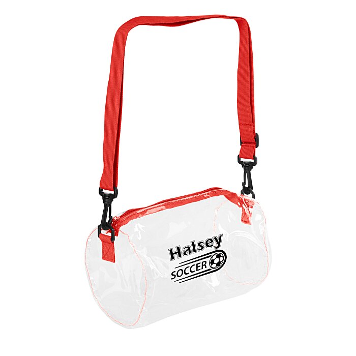 Custom Seymour Clear Barrel Bag - Closeout