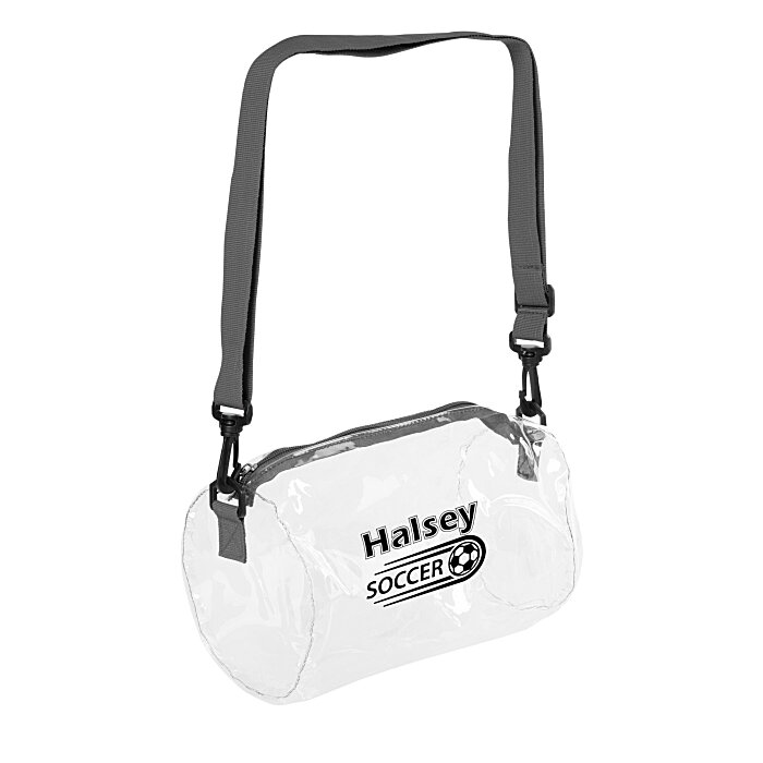 Custom Seymour Clear Barrel Bag - Closeout
