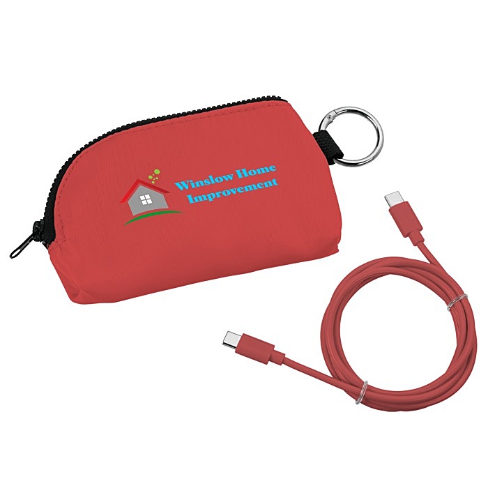 Custom Solstice Zip Around USB-C Cable Pouch