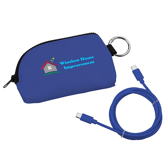 Custom Solstice Zip Around USB-C Cable Pouch