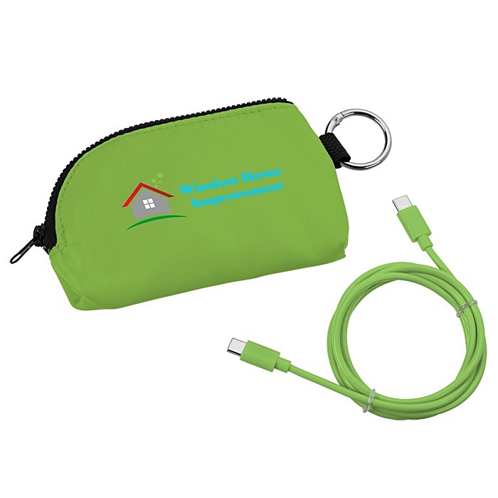 Custom Solstice Zip Around USB-C Cable Pouch
