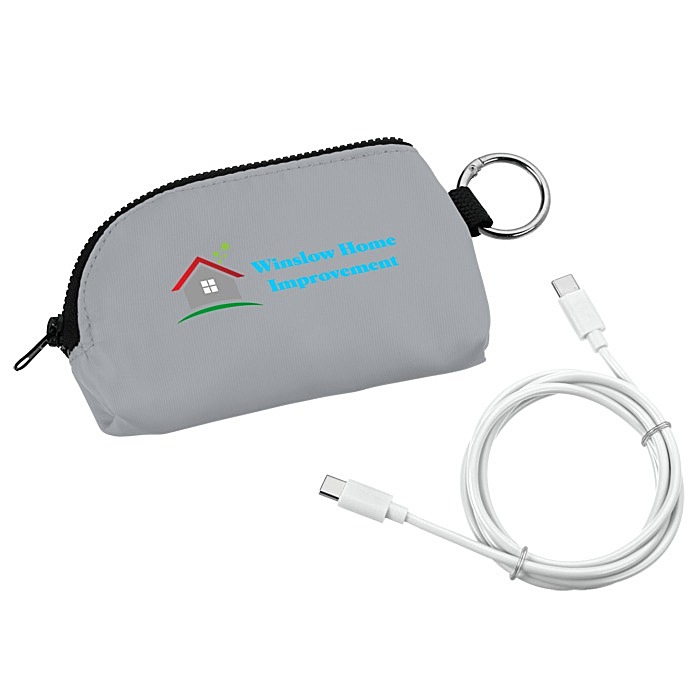 Custom Solstice Zip Around USB-C Cable Pouch