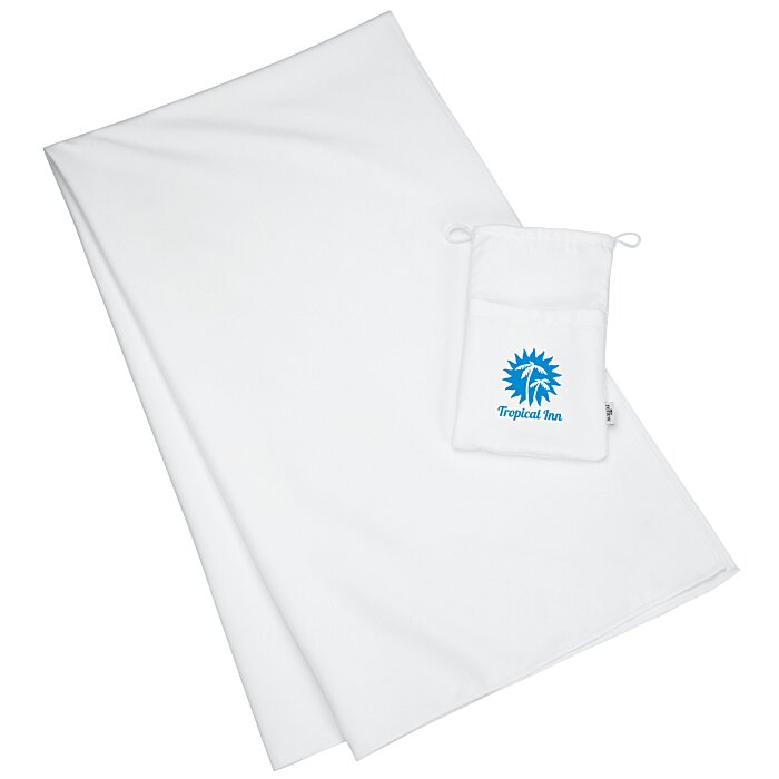 Custom Travel Beach Towel with Pouch