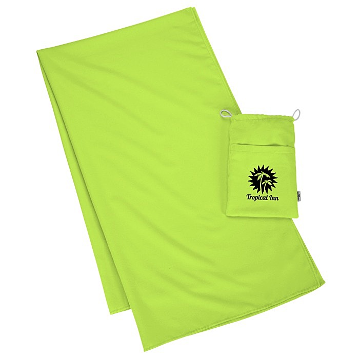 Custom Travel Beach Towel with Pouch