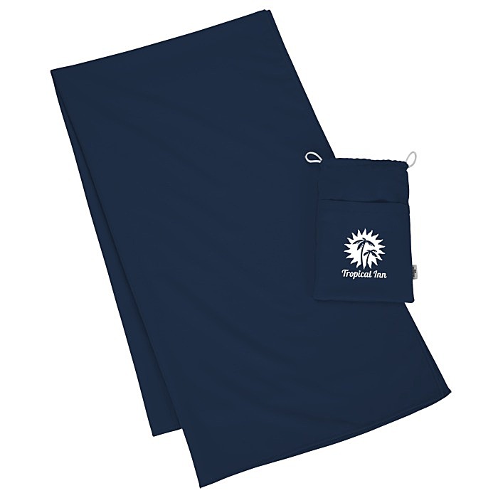 Custom Travel Beach Towel with Pouch