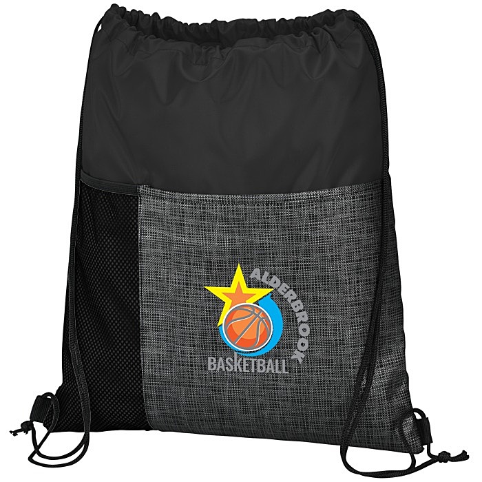 Custom Etched Pocket Drawstring Sportpack - Full Colour