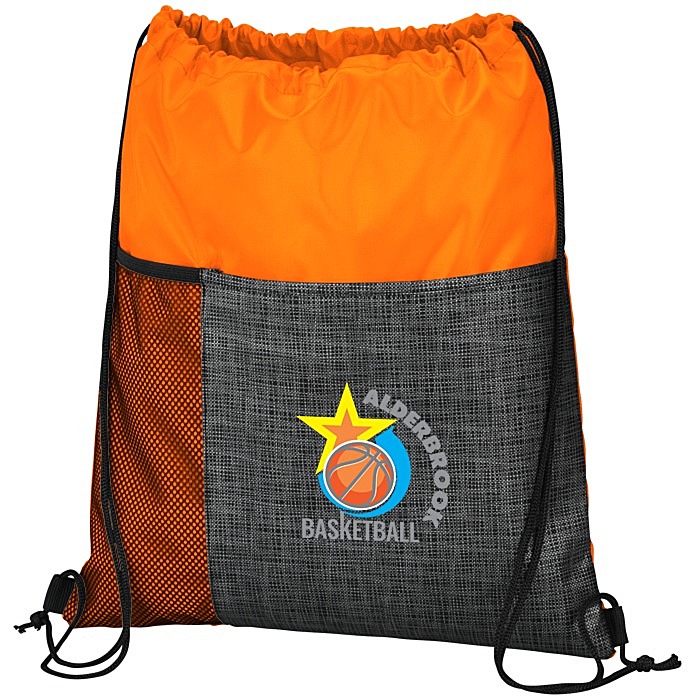Custom Etched Pocket Drawstring Sportpack - Full Colour