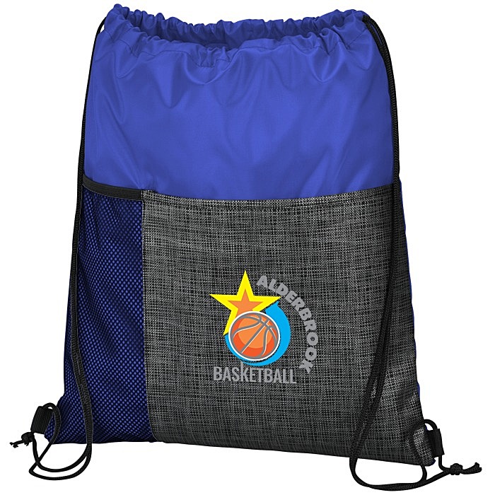 Custom Etched Pocket Drawstring Sportpack - Full Colour