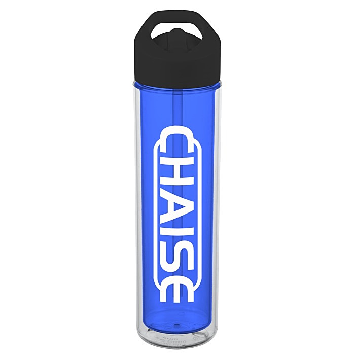 Custom Chiller Insulated Bottle with Flip Straw Lid - 16 oz