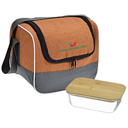 Custom Chic Lunch Cooler with Glass Container Set
