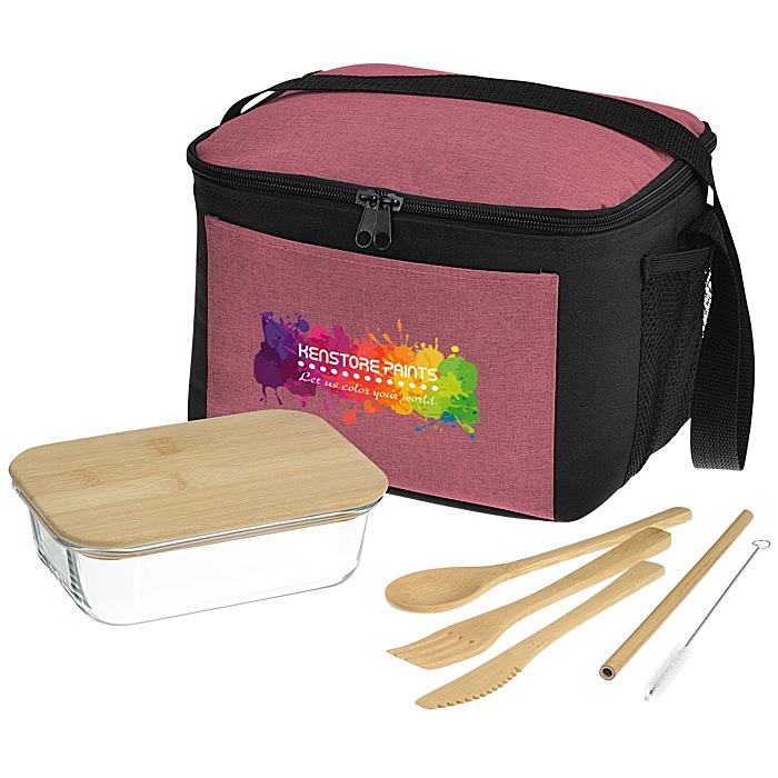 Custom Ridge Line Cooler with Glass Container Lunch Set