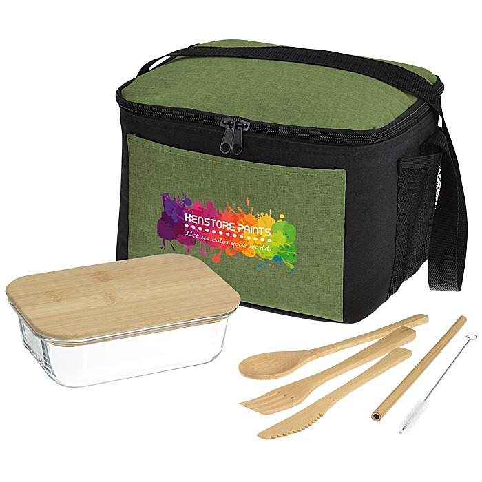 Custom Ridge Line Cooler with Glass Container Lunch Set
