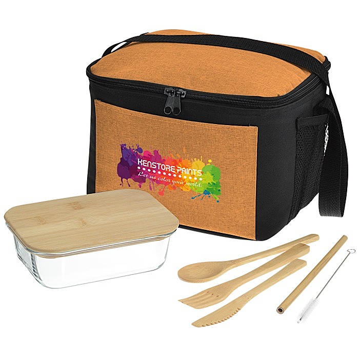 Custom Ridge Line Cooler with Glass Container Lunch Set