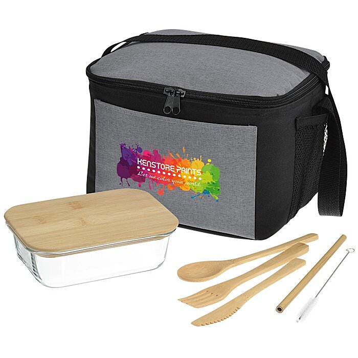 Custom Ridge Line Cooler with Glass Container Lunch Set