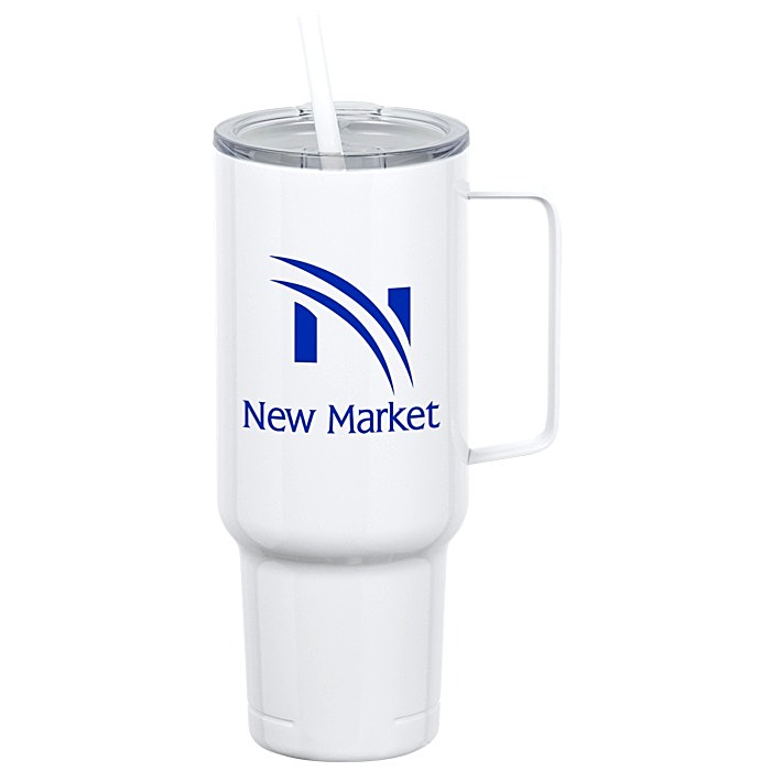 Custom Koozie® Big Vacuum Mug with Straw - 40 oz