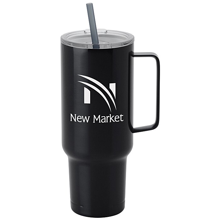Custom Koozie® Big Vacuum Mug with Straw - 40 oz