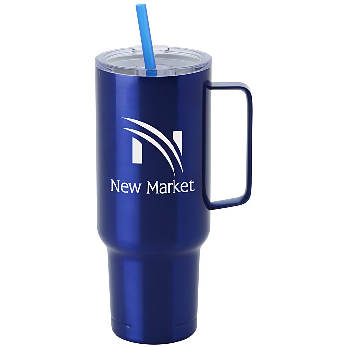 Custom Koozie® Big Vacuum Mug with Straw - 40 oz